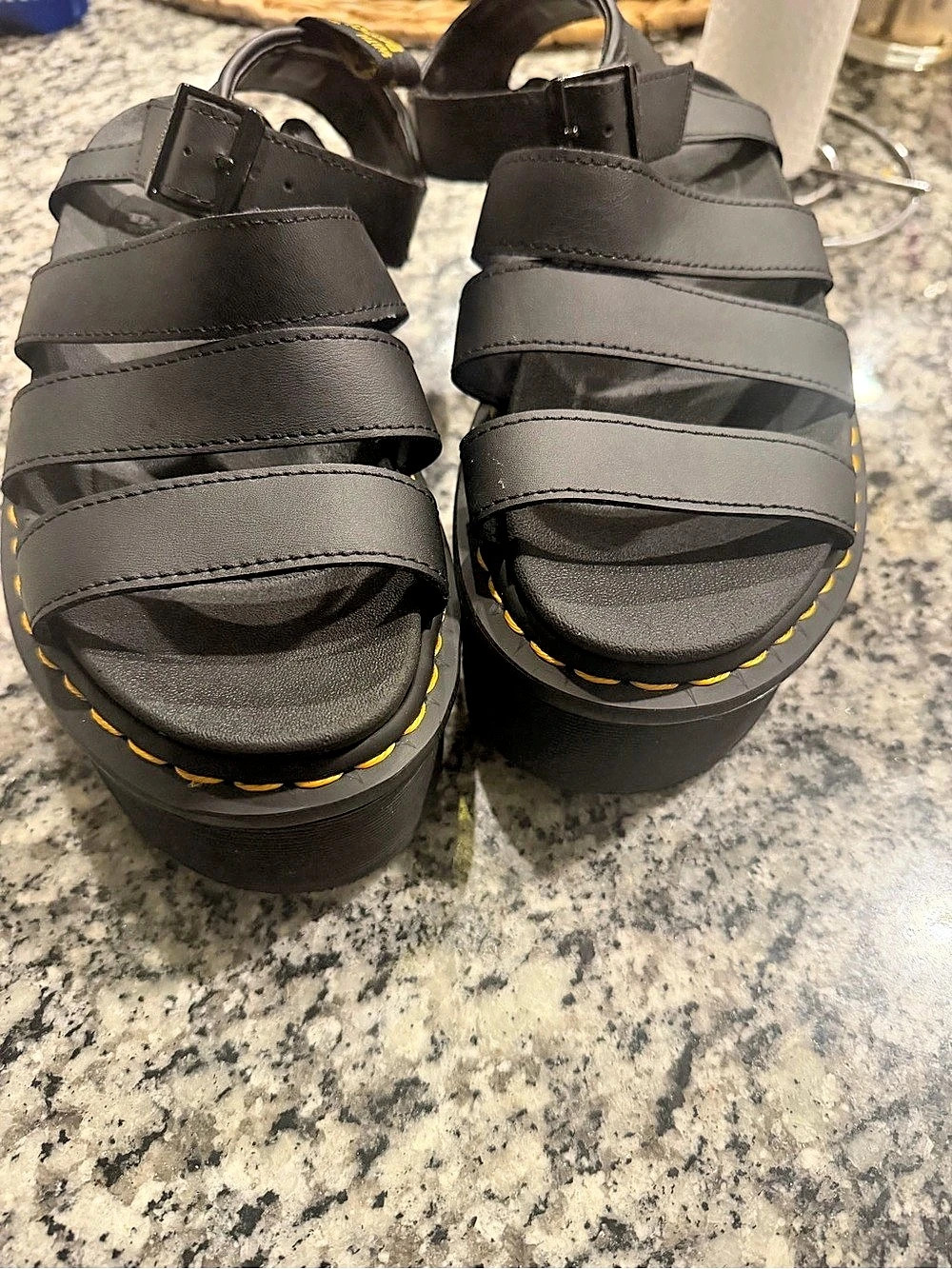 Dr. Martens Voss Quad Platform Sandals - Black